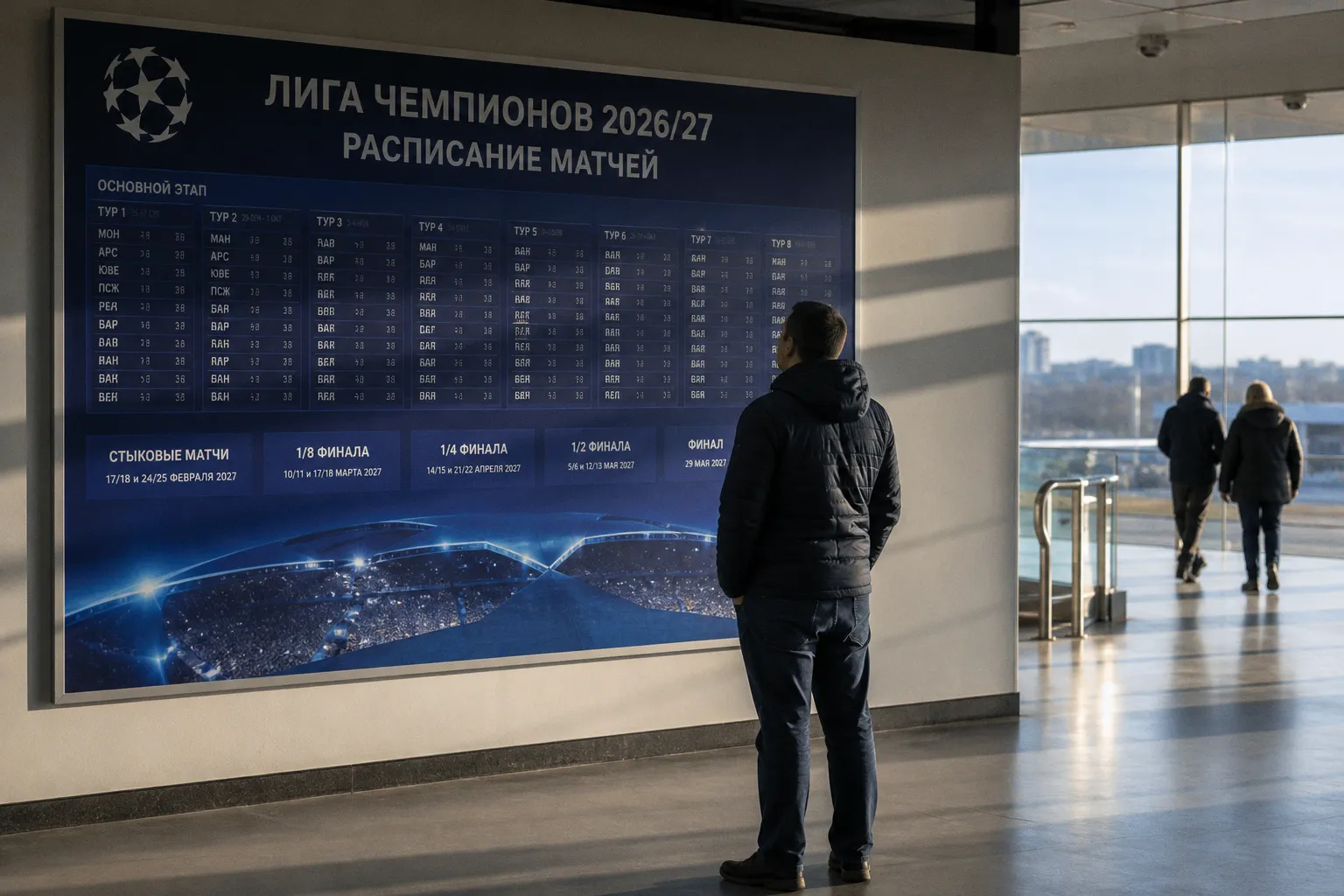 Лига чемпионов 2026/27: расписание матчей и формат турнира